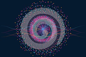 Big data visualization and analysis abstract. digital technology