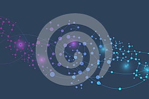 Big Data Visualization Background. Modern futuristic virtual abstract background. Science network pattern, connecting