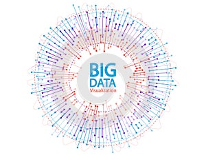 Big data visualization concept vector design.