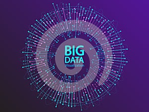 Big data visualization concept vector design.