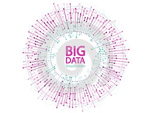 Big data visualization concept vector design.