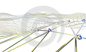 Big data visualization digital data threads plot network