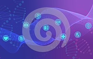 Big Data Visualization with DNA Helix and Medical Icons