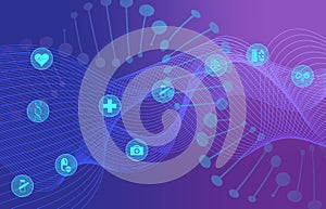 Big Data Visualization with DNA Helix and Medical Icons