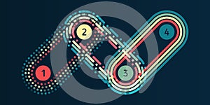 Big data visualization. A dynamic array of information. Data sorting process. Big data stream futuristic infographics. File
