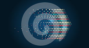 Big data visualization. A dynamic array of information. Data sorting process. Big data stream futuristic infographics. File