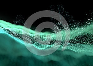 Big Data Visualization Futuristic Background