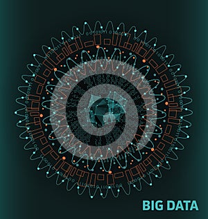 Big Data Visualization. Futuristic Infographic. Information Abstract Design