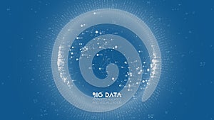 Big data visualization. Futuristic infographic. Information aesthetic design. Visual data complexity. Complex data
