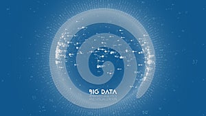 Big data visualization. Futuristic infographic. Information aesthetic design. Visual data complexity. Complex data