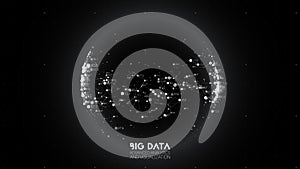 Big data visualization. Futuristic infographic. Information aesthetic design. Visual data complexity. Complex data