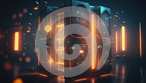 Big data visualization. Futuristic infographic. Information aesthetic design. Visual data complexity. Threads graphic