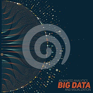 Big data visualization. Futuristic infographic. Information aesthetic design. Visual data complexity.