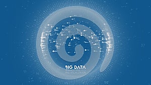 Big data visualization. Futuristic infographic. Information aesthetic design. Visual data complexity. Complex data