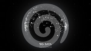 Big data visualization. Futuristic infographic. Information aesthetic design. Visual data complexity. Complex data