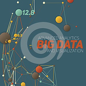 Big data visualization. Futuristic infographic. Information aesthetic design. Visual data complexity.