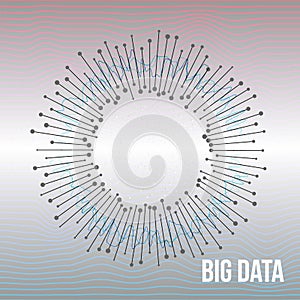 Big Data Visualization. Futuristic Science Finance Infographic Design. Complex Visual Data Background. Abstract Graph