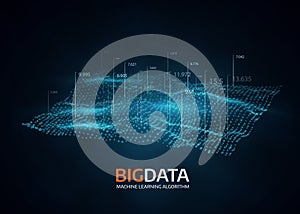 Big data visualization. Futuristic vector background.