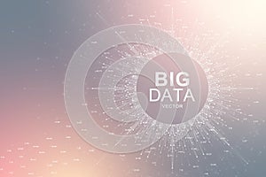 Big data visualization. Graphic abstract background Artificial Intelligence. Social network connection concept