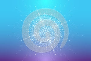 Big data visualization. Graphic abstract background communication. Perspective backdrop. Minimal array. Digital data