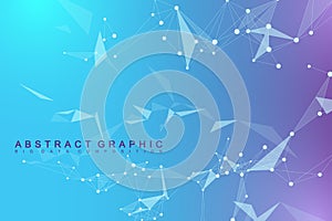 Big data visualization. Graphic abstract background communication. Perspective backdrop visualization. Analytical