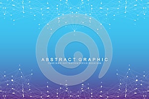 Big data visualization. Graphic abstract background communication. Perspective backdrop visualization. Analytical