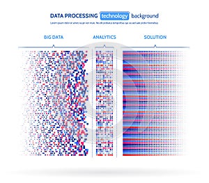 Big data visualization. Information analytics concept. Abstract