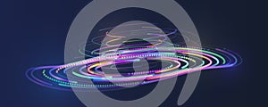 Big data visualization. Information analytics concept. Abstract stream information. Filtering machine algorithms. Sorting binary