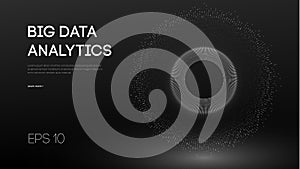 Big data visualization. Background 3d. Big data connection background. Cyber technology Ai tech wire network futuristic