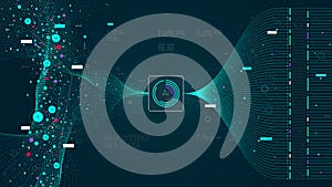 Big data visualization information flow sorting and analysis, database processing by computer algorithms and artificial