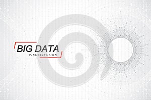 Big data visualization. Big data machine learning algorithms. Data array visualization. Visual information complexity