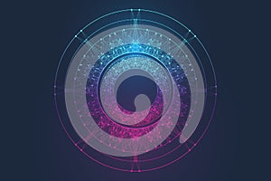 Big data visualization. Big data machine learning algorithms. Data array visualization. Visual information complexity