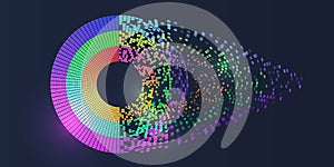 Big data visualization. Processing of data arrays, sorting. Filtering machine algorithms. Data stream in the form of an array of