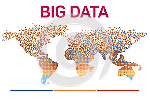 Big data visualization vector background.