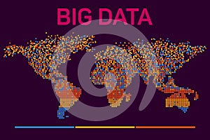 Big data visualization vector background.