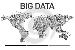 Big data visualization vector background.