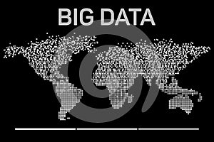 Big data visualization vector background.