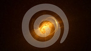 Big data visualization. Visual information. Computer code. Data networks. Concept of digital communication. 3D rendering