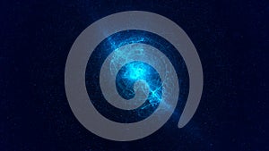 Big data visualization. Visual information. Computer code. Data networks. Concept of digital communication. 3D rendering