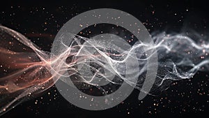 Particle Stream Nexus Abstract Background. Generative AI