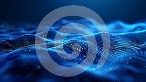 Particle Stream Nexus wave Abstract Background. Generative AI