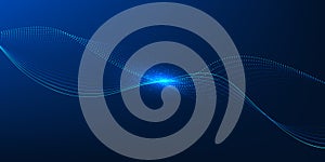 Big Data Wave Line Network Visualization, Digital Information Flow, Abstract Cyber Grid Background for AI Systems, Machine