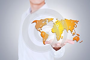 Big data in the world in your hands, the concept of creative map