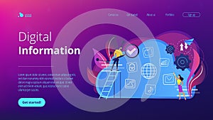 Big dataconcept landing page.