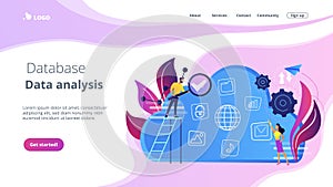 Big dataconcept landing page.
