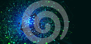 Big Date, Blockchain, hi tech. Information flow, decentralized global database structure