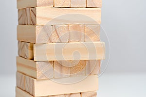 Big date concept with the completion of implementation. Wooden blocks on a white background background