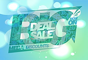 Big deal sale mega discounts poster