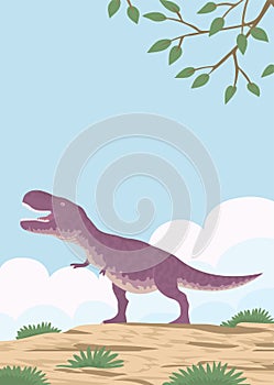 Big dinosaur tyrannosaurus rex of the Jurassic period