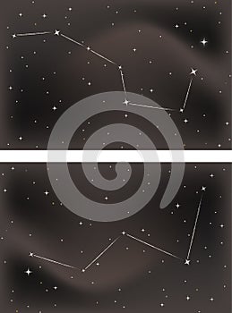 The Big Dipper and Cassiopeia